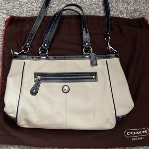 COACH Laura Leather Crossbody Tote